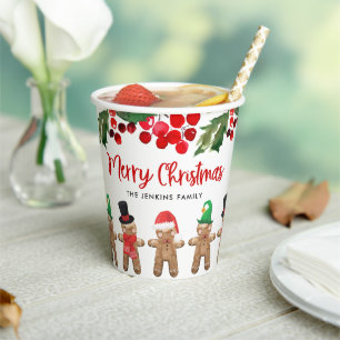 Gobelets En Papier Fun Joyeux Noël fêté tasse papier