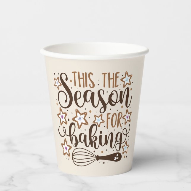 Gobelets En Papier Fun 'Tis Season for Baking Design (Recto)
