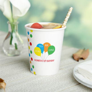 Gobelets En Papier Fun To Be One 1st Birthday