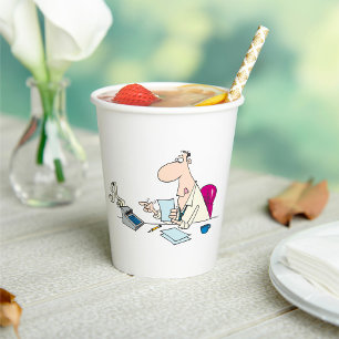 Gobelets En Papier Funny Cartoon Comptable Bureau Humour