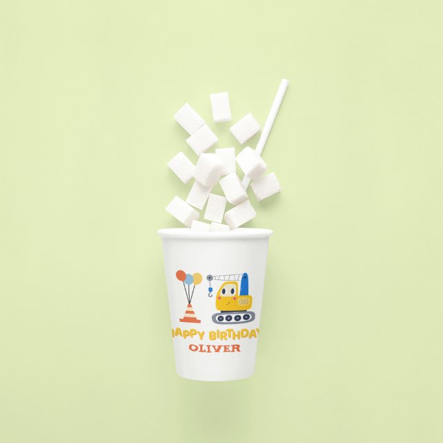 Gobelets En Papier Funny Construction Themed Birthday Party (Créateur téléchargé)