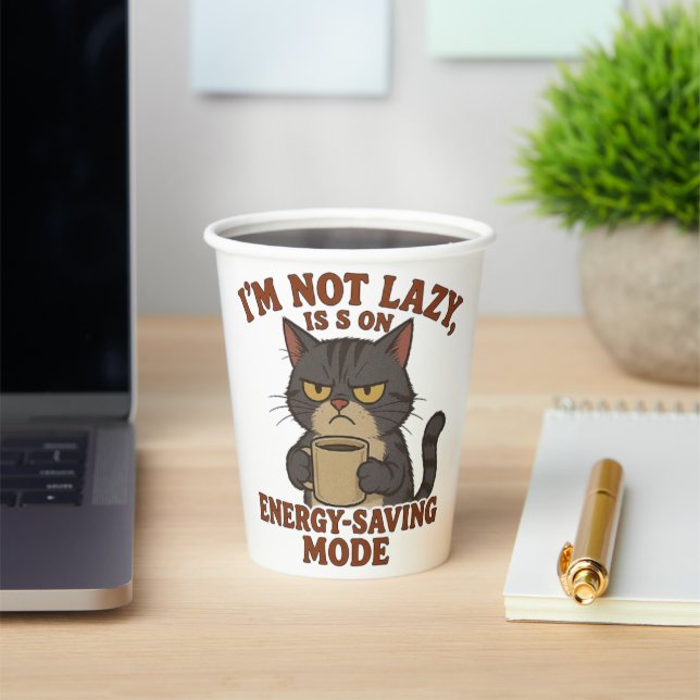 Gobelets En Papier Funny Grumpy Cat Paper Cup Wrap (Insitu)