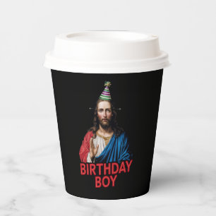 Gobelets En Papier Funny Noël Jésus Enfant d'anniversaire
