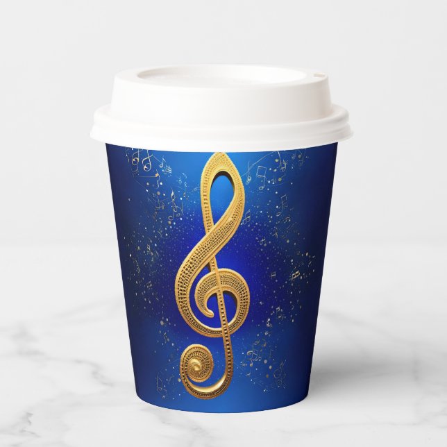 Gobelets En Papier G-Clef (Recto)