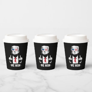 Gobelets En Papier Gagnant Trump Nous avons gagné Jour d'inauguration