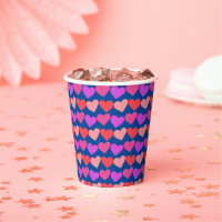 Galentines Jour Rose Coeurs rouges Bold Retro Supe