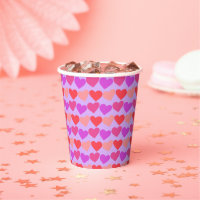 Galentines Jour Rose Coeurs rouges Bold Retro Supe