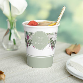 Gobelets En Papier Gardenia / Snapdragon Mariage Sage Paper Cup