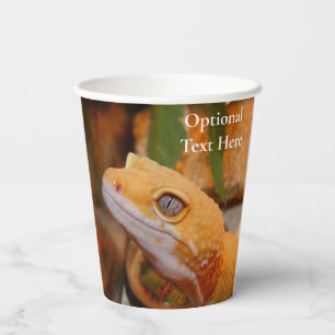 Gobelets En Papier Gecko jaune léopard