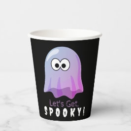 Gobelets En Papier Ghost Google Eyes rose mignon : Éffrayant & Whimsi