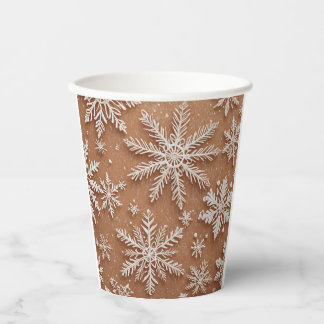 Gobelets En Papier Gilded Winter Crystals