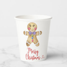 Gobelets En Papier Gingerpain homme biscuit de Noël