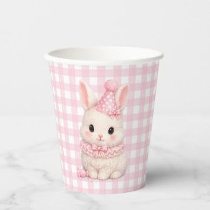 Gobelets En Papier Gingham Some Bunny a un anniversaire