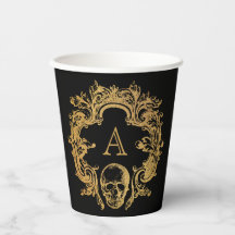 Glam gothique | Tasses en papier | Noir