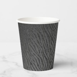 Gobelets En Papier Glam poster de animal Parties scintillant noire