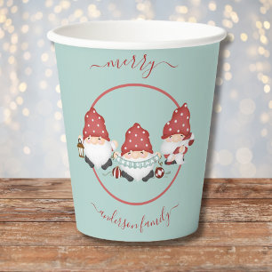 Gobelets En Papier Gnomes de Noël scandinaves