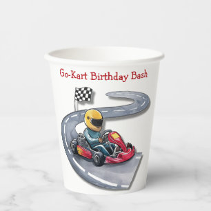 Gobelets En Papier Go-Kart Anniversaire Bash