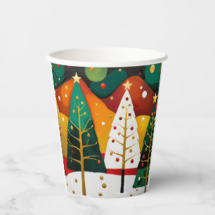 Gobelets En Papier Golden Holiday Grove