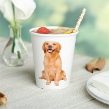 Golden Retriever Sitting - Design adorable