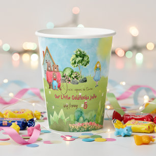 Gobelets En Papier Goldilocks Coupe de papier d'anniversaire
