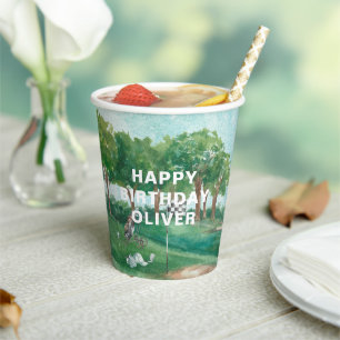Gobelets En Papier Golf Par-Tee   Coupes de papier d'anniversaire