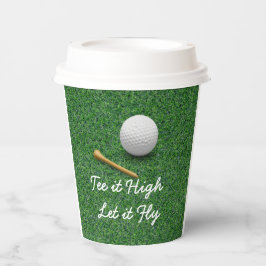 Gobelets En Papier Golf Tee it high le laisser voler en vert