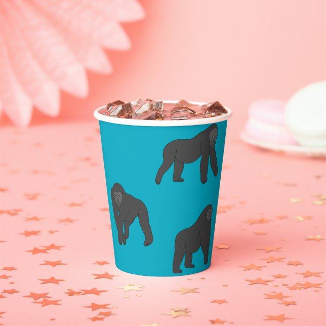Gobelets En Papier Gorilles  (Insitu)