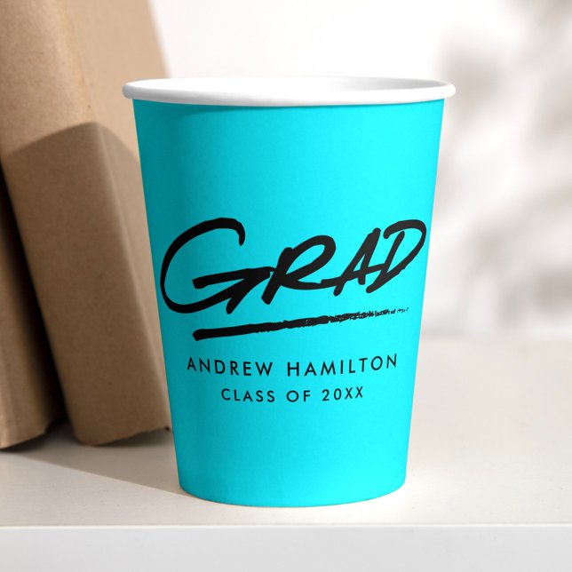 Gobelets En Papier Grad Moderne pointillé Turquoise Grad Grad Grad Gr (Créateur téléchargé)