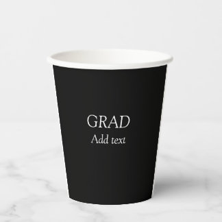 Gobelets En Papier Grad simple graduation minimale élégante typo mode