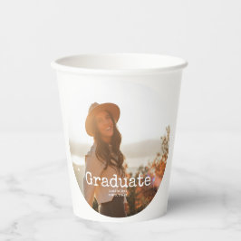 Gobelets En Papier Graduation Photo Vintage Typography