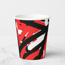 Graffiti noir, blanc et rouge