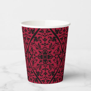 Gobelets En Papier Grande Coupe rouge gothique Motif orange