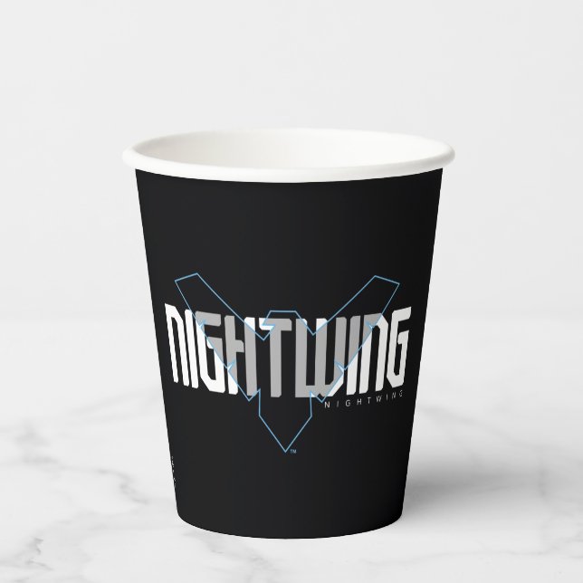 Gobelets En Papier Graphisme du nom Hi-Tech de Nightwing (Recto)