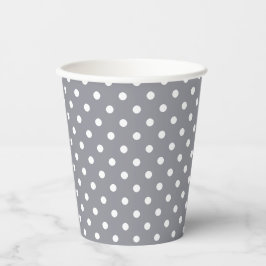 Gobelets En Papier Gray Polka Dot