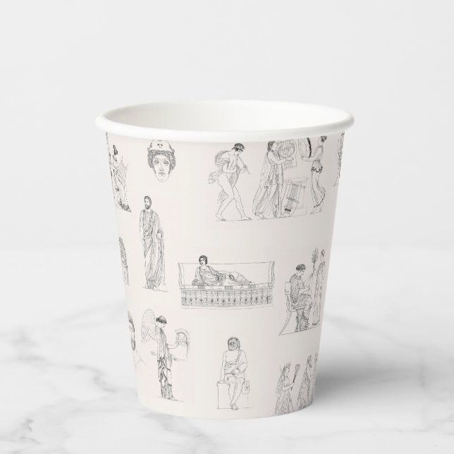 Gobelets En Papier Grèce antique Classique Histoire grecque Motif (Recto)