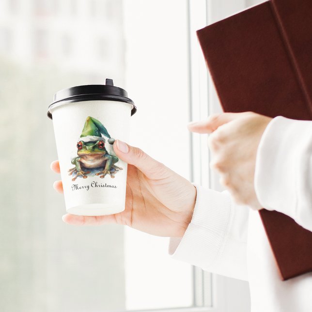 Gobelets En Papier Grenouille de Noël, coutume (Créateur téléchargé)