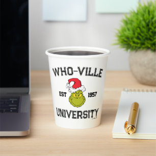 Gobelets En Papier Grille   Who-ville University Est 1957