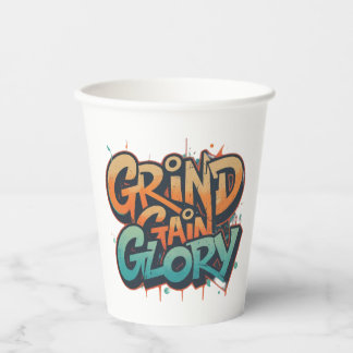 Gobelets En Papier Grind, Gain, Gloire