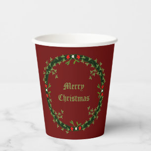 Gobelets En Papier Guirlande de Noël gothique personnalisée