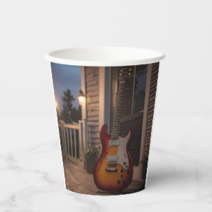 Gobelets En Papier Guitare électrique