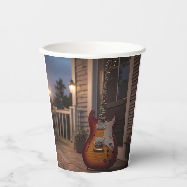 Gobelets En Papier Guitare électrique (Recto)