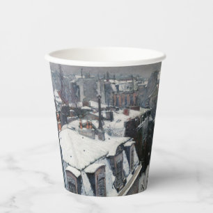 Gobelets En Papier Gustave Caillebotte - Toits dans la neige