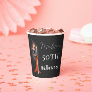 Gobelets En Papier Halloween 50 ème fête d'anniversaire de femme