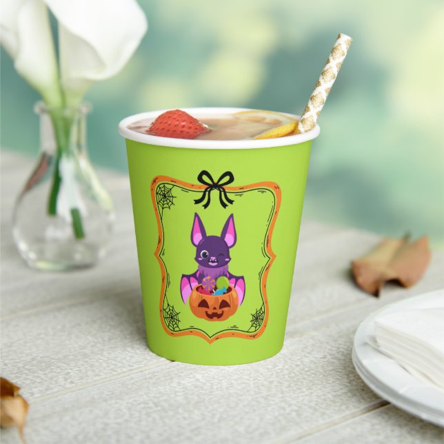 Gobelets En Papier Halloween Bat With Candy (Insitu)