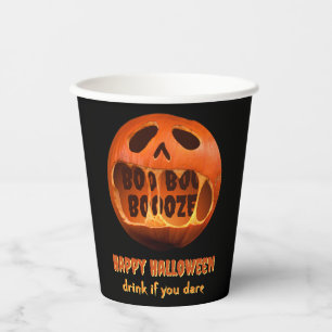 Gobelets En Papier Halloween citrouille visage partie tasse papier