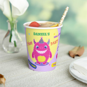 Gobelets En Papier Halloween Costume Party Monstres éffrayant fun Dan