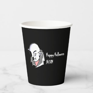 Gobelets En Papier Halloween Dracula tiré à la main