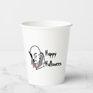 Gobelets En Papier Halloween Dracula tiré à la main