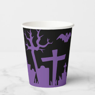 Gobelets En Papier Halloween du cimetière hanté