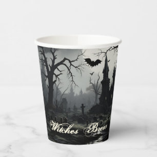 Gobelets En Papier Halloween du manoir de sorcières Ghosts